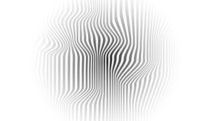 Distortion lines background. Distort stripes, abstract modern pattern