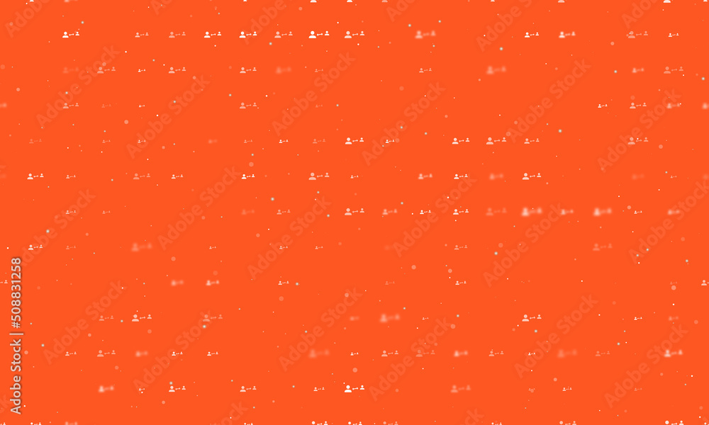 Aufkleber seamless background pattern of evenly spaced white social distance symbols of different sizes and op
