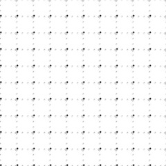 Square seamless background pattern from geometric shapes are different sizes and opacity. The pattern is evenly filled with small black satellite symbols. Vector illustration on white background
