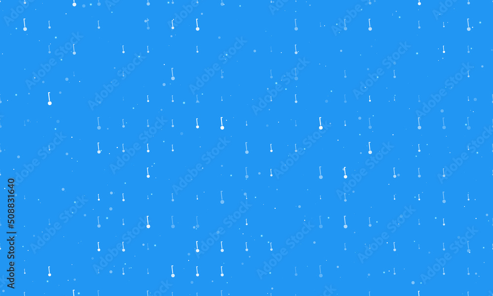 Poster seamless background pattern of evenly spaced white gyroscooters of different sizes and opacity. vect