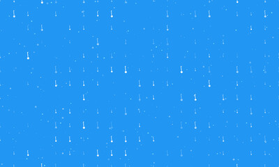 Seamless background pattern of evenly spaced white gyroscooters of different sizes and opacity. Vector illustration on blue background with stars