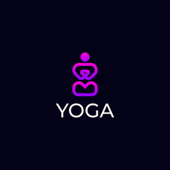 Modern yoga logo