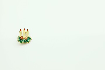 Christmas motif style Holiday brooch pin vintage costume jewelry fashion accessory - obrazy, fototapety, plakaty