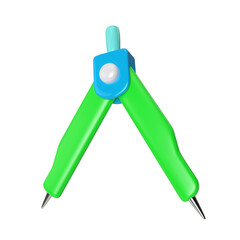Drafting Compass 3D Illustration Icon