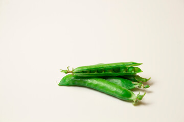 green peas on isolated white background
