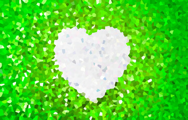 A Mosaic Background with a Heart Shape for Presentations