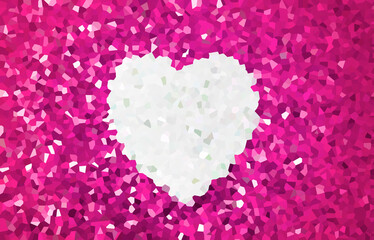 A Mosaic Background with a Heart Shape for Presentations