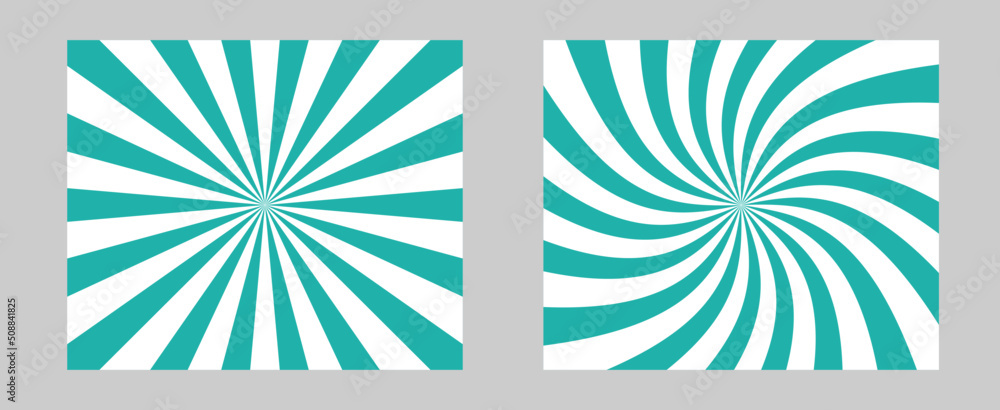 Aufkleber solar explosion sun burst effect. vector sunburst wallpaper. green color burst set of 2 sun rays bac