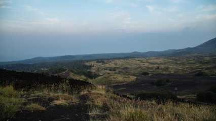 Naklejka premium view towards Mount Etna