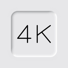 4K simple icon vector. Flat design. Neumorphism design.ai