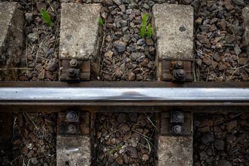 Fragment of a railway for the transportation of heavy freight trains.