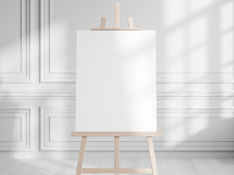 White Easel for Wedding, Wood Easel Stand for Wedding Signs