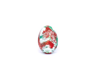 Fototapeta na wymiar Colorful Easter egg on on white background.