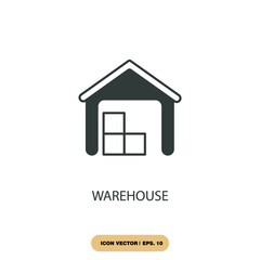 warehouse icons  symbol vector elements for infographic web