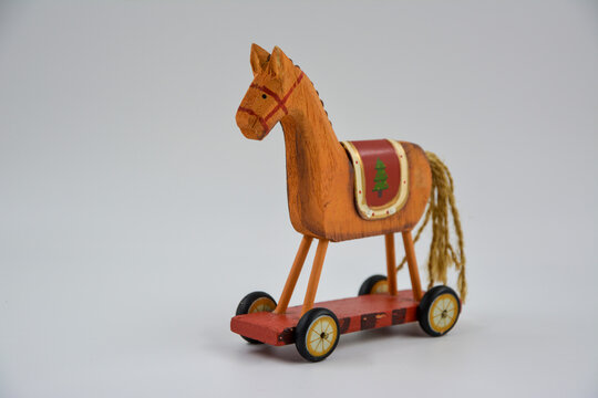 Wooden Toy Horse With Wheels