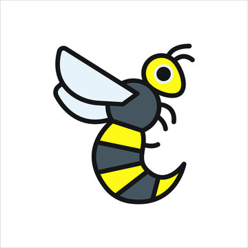 wasp icon, outline style