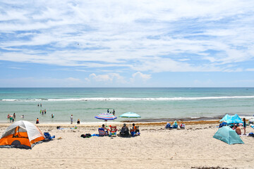 Fototapeta na wymiar Bathtub Reef Beach in Stuart, Florida in Martin County