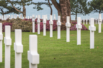 American War Cemetery at Omaha Beach, Normandy,Colleville-sur-Mer