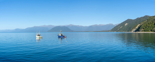 West Coast mountains surrounding Jackson Bay