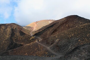 View to Etna volcano in Sicily, Italy