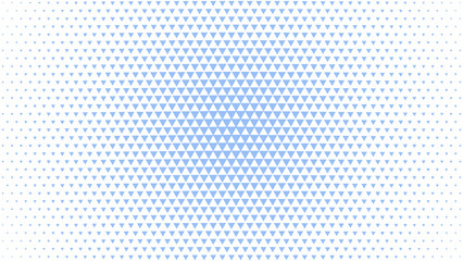 Triangles Halftone Geometric Subtle Texture Vector White Blue Abstract Background. Radial Divergent Faded Chequered Triangle Particles. Triangular Half Tone Art Graphic Minimalist Pure Light Wallpaper