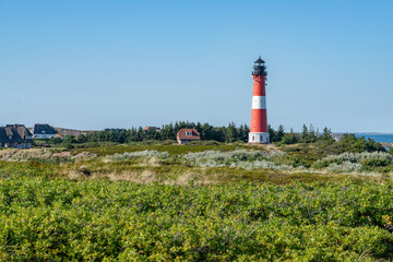 Fototapeta na wymiar Lighthouse Hörnum, Sylt, Schleswig-Holstein, Germany
