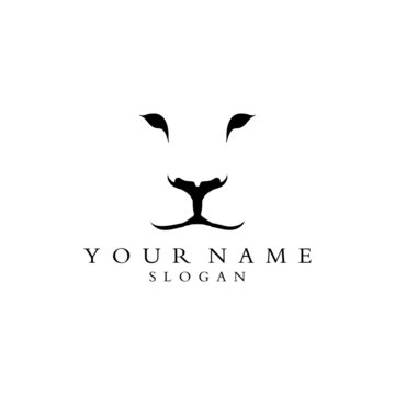 lion face vector logo best design