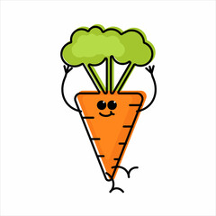 Carrot, food line icon. Symbol for templates, web design and infographics