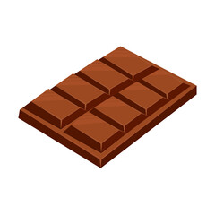 chocolate bar isolated on white
