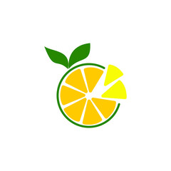 minimal fresh fruit and juice logo illustration fruit icon design 