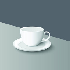 cup of coffee on the table illustration 