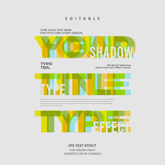 stacked apparel design printable text effect editable premium vector