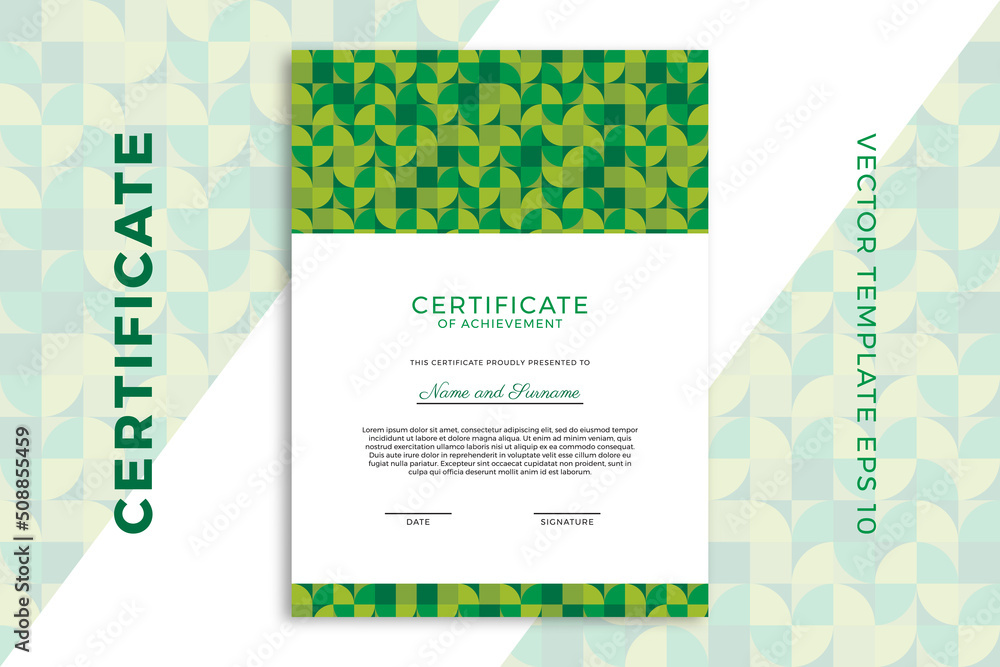 Aufkleber modern diploma vertical template for graduation or course completion. elegant design of certificate 