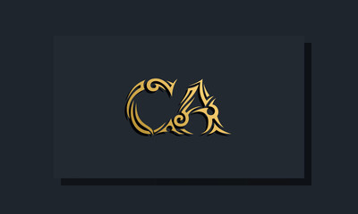 Luxury initial letters CA logo design. It will be use for Restaurant, Royalty, Boutique, Hotel, Heraldic, Jewelry, Fashion and other vector illustration