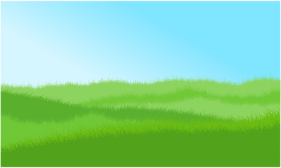Fototapeta na wymiar meadow, grass field with sky background