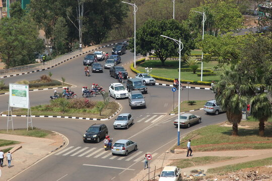 traffic in the city of Kigali Rwanda 