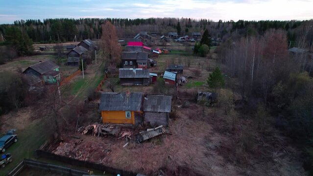View from above of an old almost abandonedd village