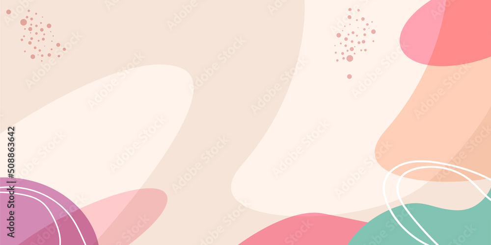 Wall mural abstract creative backgrounds in minimal trendy style with copy space for text.