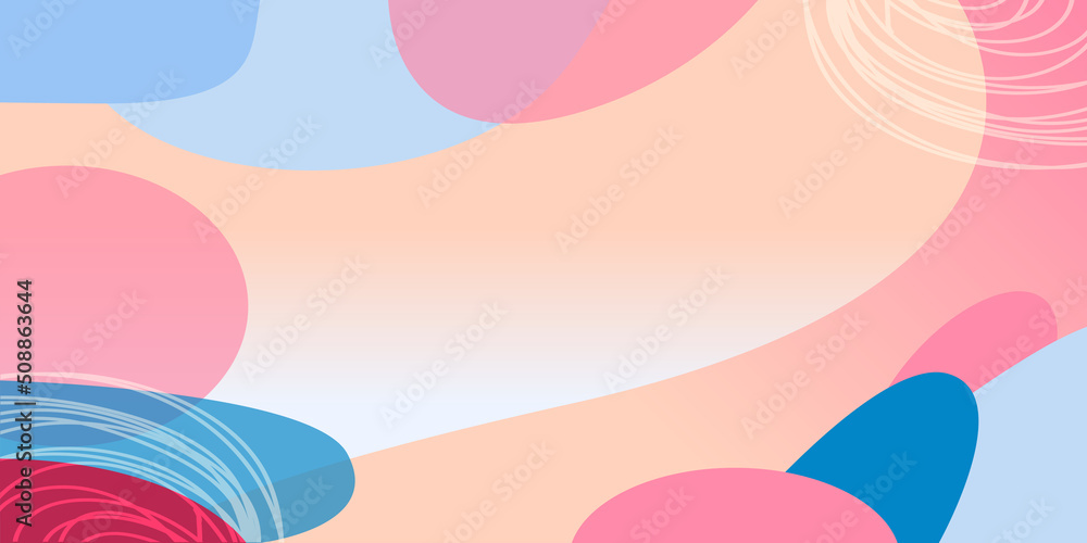 Wall mural abstract creative backgrounds in minimal trendy style with copy space for text.