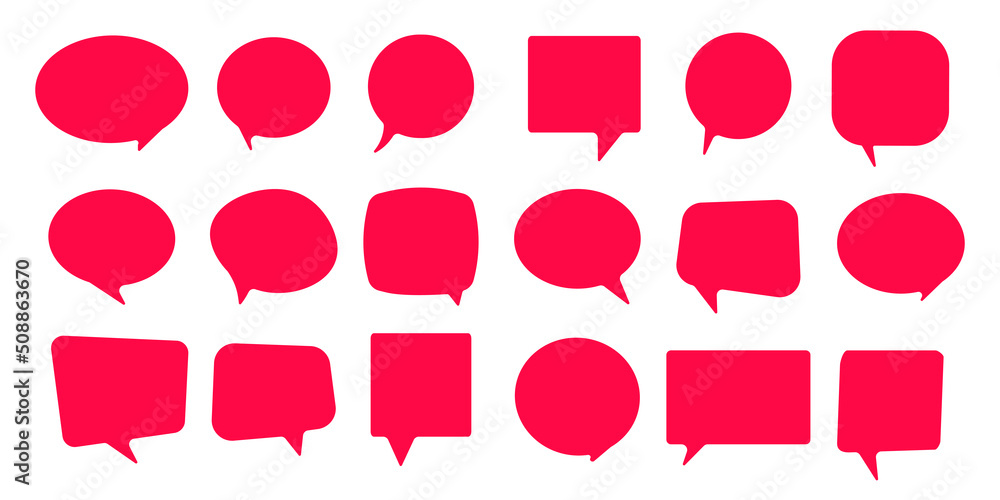 Poster speech bubble set. talk bubble. cloud speech bubbles collection. vector design