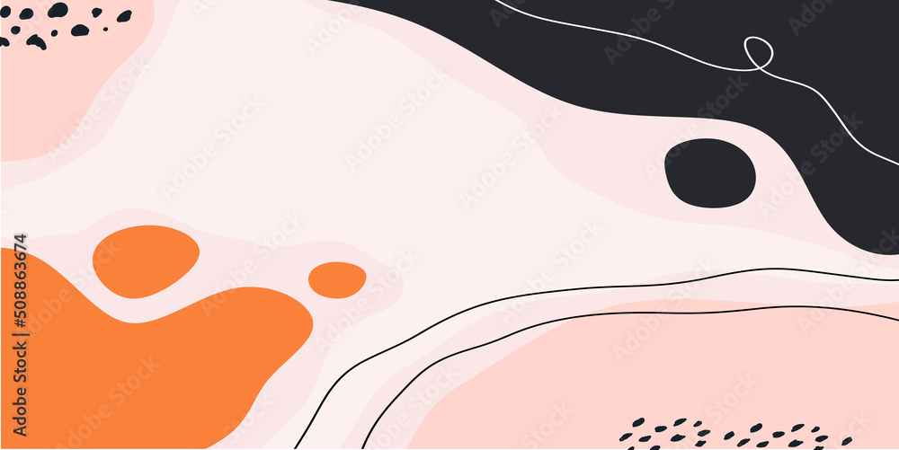 Wall mural abstract creative backgrounds in minimal trendy style with copy space for text.