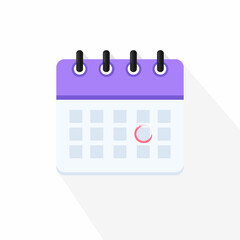 Calendar icon. Calendar deadline or event reminder. Isolated vector illustration	
