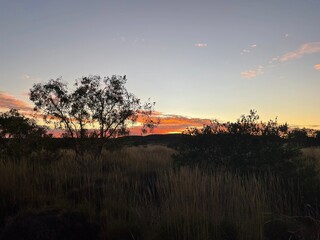 Naklejka premium Sunrise in a Pilbara Mining Camp