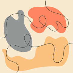 Abstract creative backgrounds in minimal trendy style with copy space for text.
