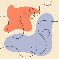 Abstract creative backgrounds in minimal trendy style with copy space for text.