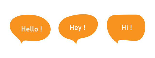 Speech Bubble set. Talk bubble. Cloud speech bubbles collection. Vector Design