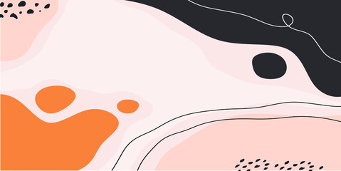 Abstract creative backgrounds in minimal trendy style with copy space for text.