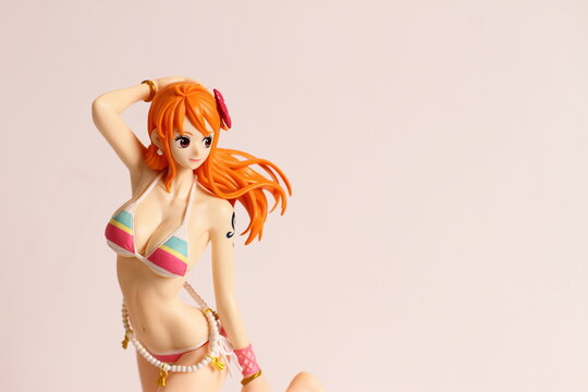 Nami One piece manga character figure, plastic toy. Vitoria-Gasteiz, Spain, 4 June 2022