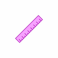 measure ruler line icon. length icon vector illustration on white background