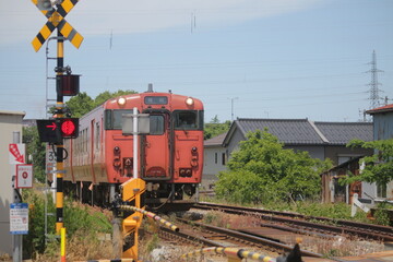 Fototapeta premium 氷見線のキハ40系列車